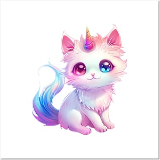 Cute Fantasy Cat T-shirt Posters and Art